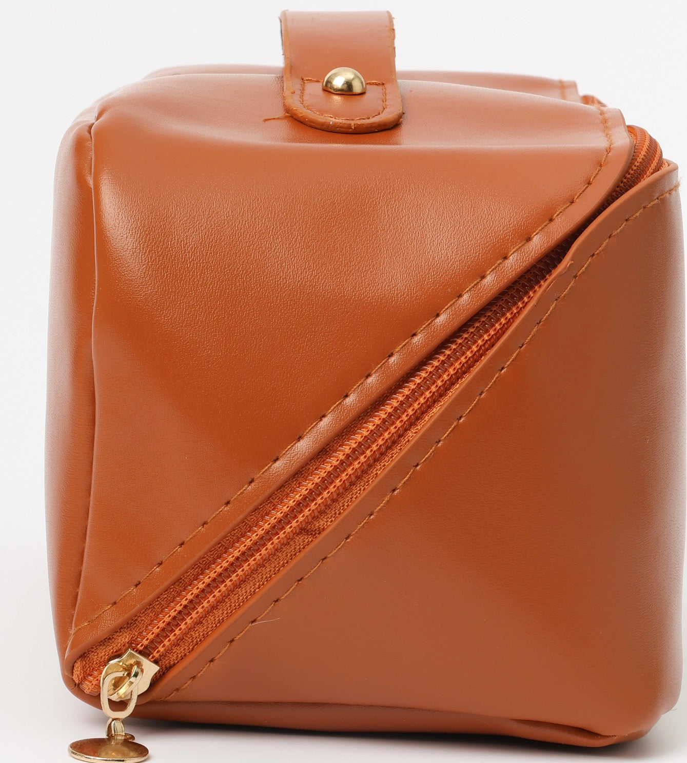 Brown Travel Makeup Bag – Large Waterproof Cosmetic Organizer with Dividers & Handle