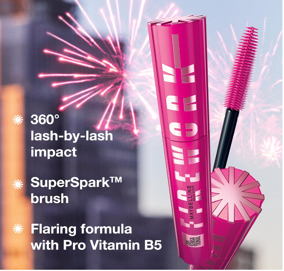 Maybelline Firework Mascara – Lengthening & Volumizing (Brownish Black)
