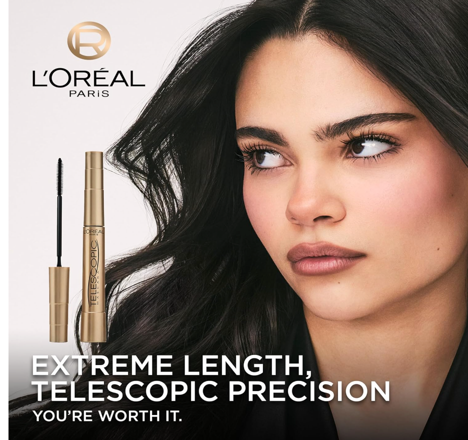 L’Oréal Telescopic Mascara – Waterproof Black 925, Lengthening & Defining