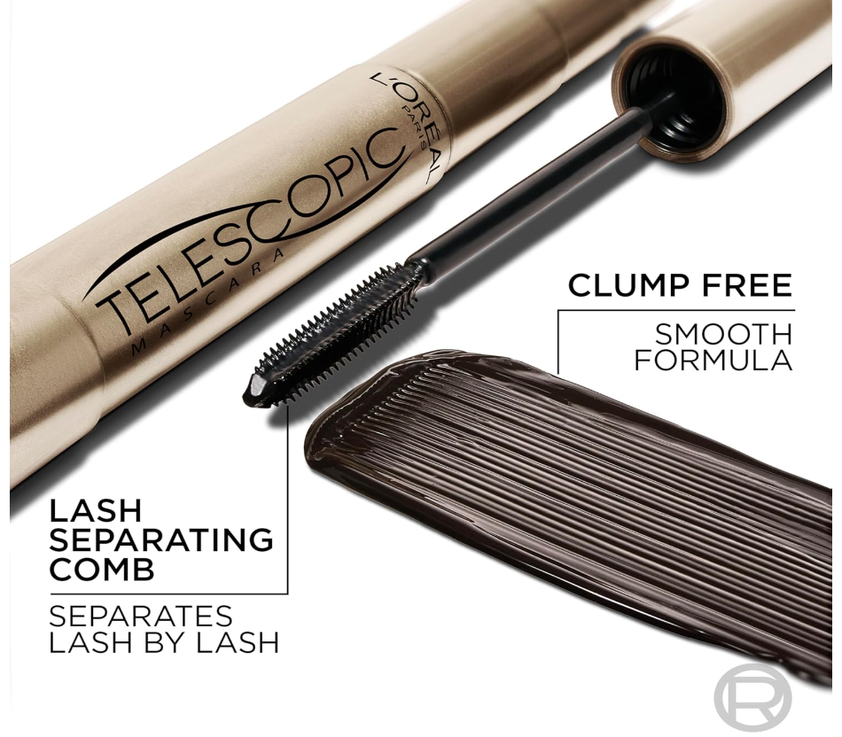 L’Oréal Telescopic Mascara – Waterproof Black 925, Lengthening & Defining