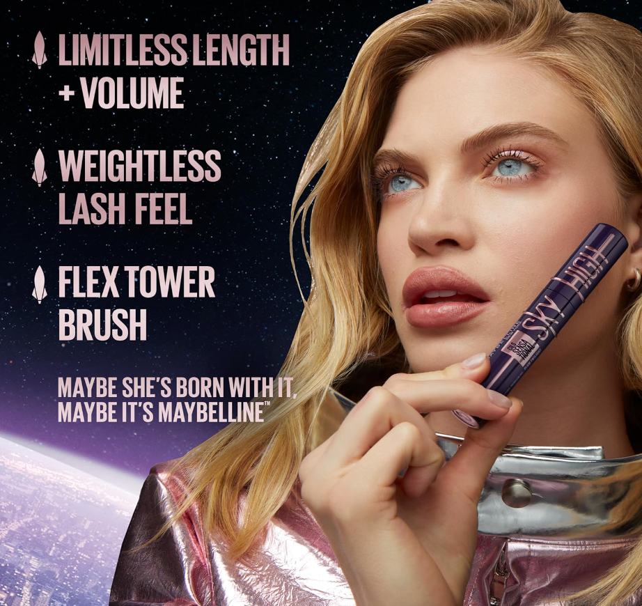 Maybelline Sky High Mascara – Volumizing, Lengthening & Curling (Very Black)