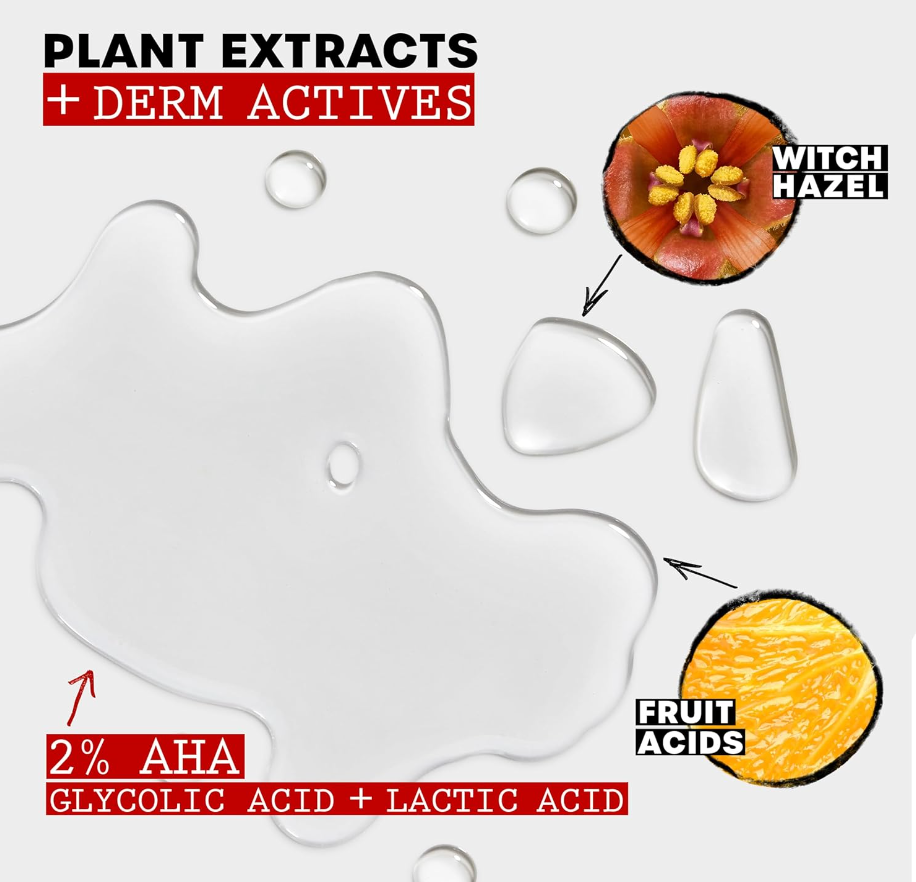 Thayers AHA Exfoliating Toner – 2% Glycolic & Lactic Acid with Witch Hazel (12 fl oz)