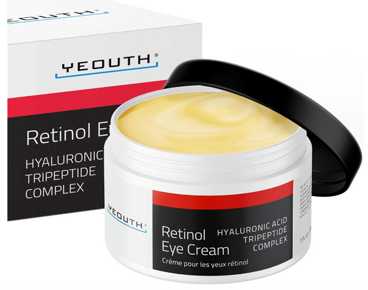 YEOUTH Retinol Eye Cream – Firming Under-Eye Cream with Hyaluronic Acid (1oz)