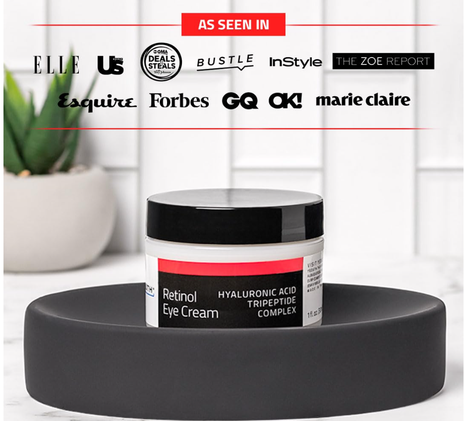 YEOUTH Retinol Eye Cream – Firming Under-Eye Cream with Hyaluronic Acid (1oz)