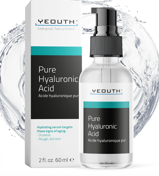 YEOUTH Pure Hyaluronic Acid Serum – Deep Hydration for All Skin Types (2oz)