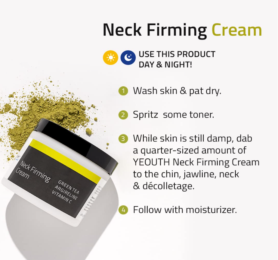 YEOUTH Neck Firming Cream – Vitamin C Moisturizer for Neck & Décolletage (4oz)