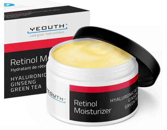 YEOUTH Retinol Face Cream – Hydrating Night Moisturizer with Hyaluronic Acid (2oz)
