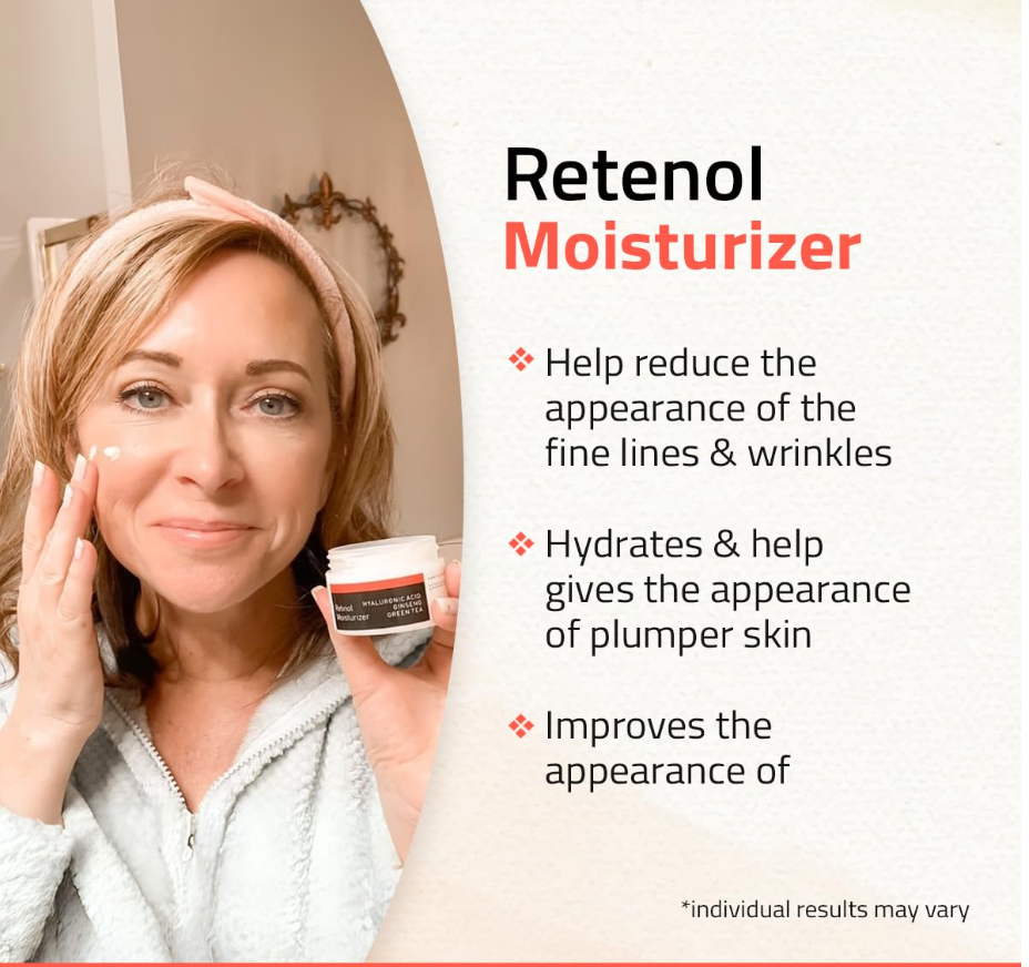 YEOUTH Retinol Face Cream – Hydrating Night Moisturizer with Hyaluronic Acid (2oz)