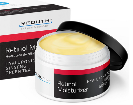 YEOUTH Retinol Face Cream – Hydrating Night Moisturizer with Hyaluronic Acid (4oz)