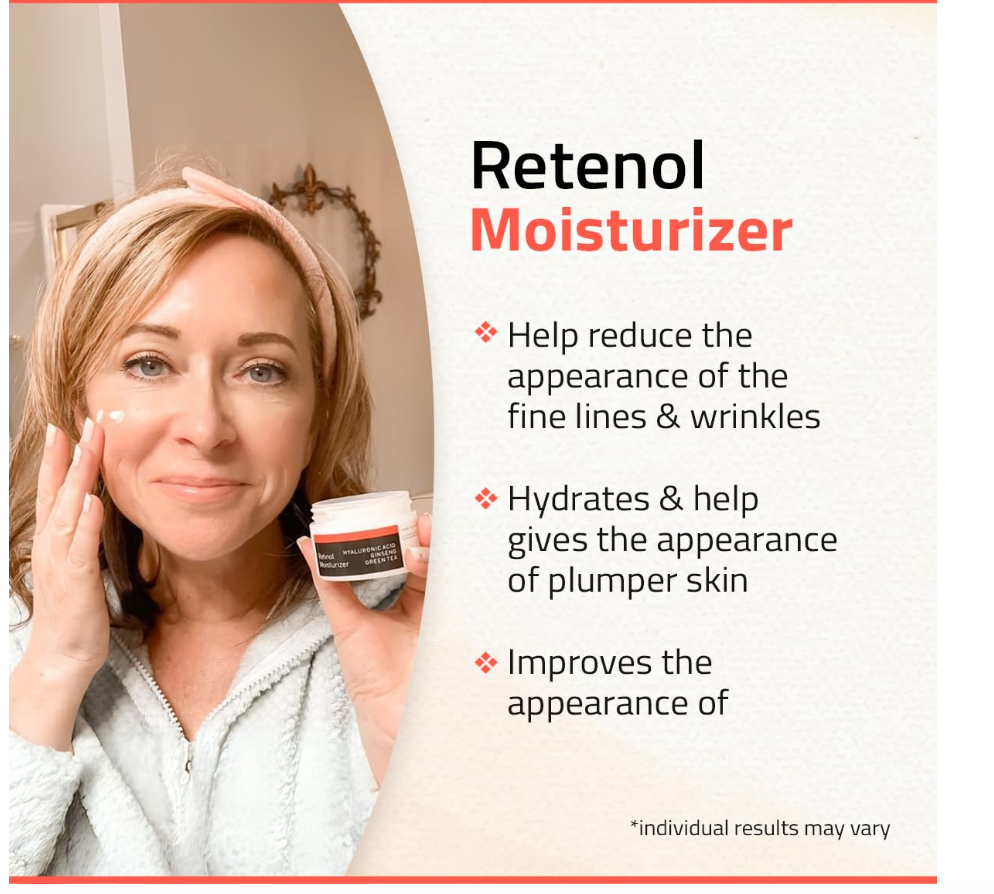 YEOUTH Retinol Face Cream – Hydrating Night Moisturizer with Hyaluronic Acid (4oz)