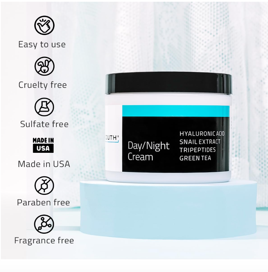 YEOUTH Day & Night Face Moisturizer – Hydrating Cream with Hyaluronic Acid & Snail Mucin (4oz)