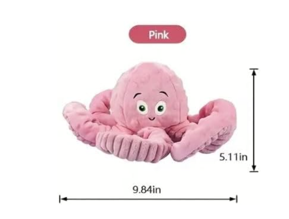 Dog Squeaky Toys Octopus -Tough Plush for Large Medium & Small Dog Toys (Blue)or (Pink )